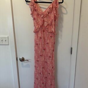 LoveShackFancy Elegant Pink Floral Dress